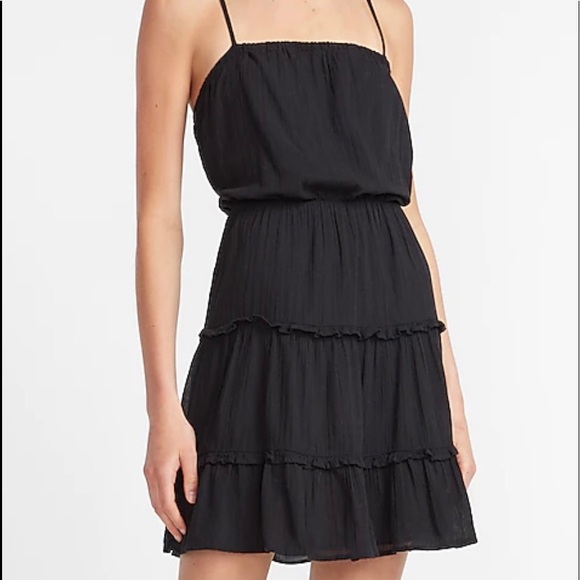 Express Dresses & Skirts - Sold- Express Tiered Square Neck Mini Dress